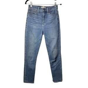 Madewell The Perfect Vintage jean 25 Tall Med Wash Stretchy Zip Fly NE028